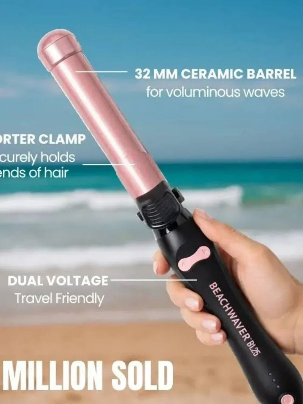 UC GENUINE BEACHWAVER B1.25 CURLING IRON WAND